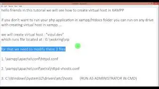 How to create virtual host in XAMPP