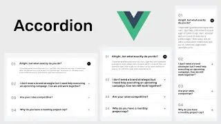 Accordion Using Vue js