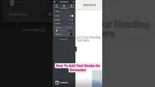 How to add text stroke on Elementor