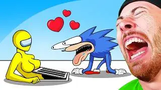 FUNNIEST Shin SONIC Tapes in Among Us (funny animations 1000 iQ impostor)