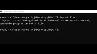 import is not recognized as an internal or external command program or batch file |Aryadrj | IT