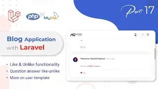 Blog application with Laravel | like & unlike functionality | love react on question answer | Bangla