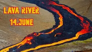 Iceland Volcano, Lava River  14 June