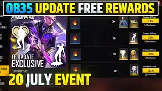 FF MAX EXCLUSIVE EVENT | OB35 UPDATE FREE REWARD | FF 20 JULY REWARDS 🤩 | TROPICAL M1887 RETURN |