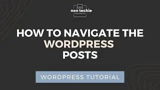 Navigating Wordpress Posts For Non-Techies | 2024 Tutorial