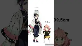 height differences  anya x demon slayer #shorts #spyxfamily #demonslayer