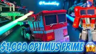 SELF Transforming Optimus Prime 😱 $1,000 ROBOT Unboxing Review and Treadmill Racing 🔥