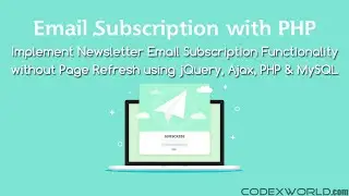 Newsletter Email Subscription with PHP and MySQL