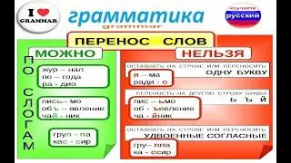 № 711 Грамматика: правила переноса слов.