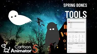 how to use  spring  bones tools in cartoon animator 5