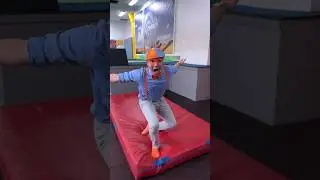 Blippis SLOW MOTION Flip Tricks🤸‍♂️! Lets get MOVING! #blippi #shorts