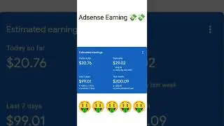 New AdSense Earning 🤑🤑 #blogger #adsense #onlineearning