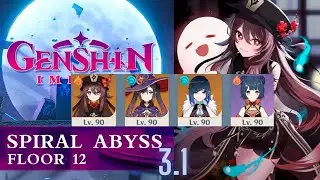 Hu Tao + Mona + Yelan + Xiangling | Best Hu Tao Team Spiral Abyss 3.1