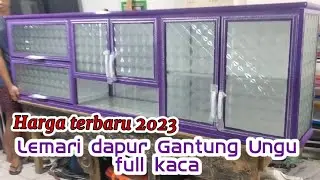 Harga terbaru Lemari dinding dapur full kaca aluminium 2023