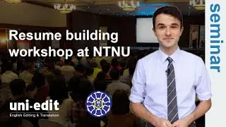 How to build a resume, in English! | Antony P live seminar at National Taiwan Normal University NTNU