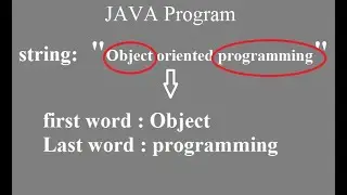 How to Get First and Last word from String using Java