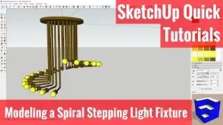 Creating a Spiral Step Light Fixture in SketchUp - SketchUp Quick Tutorials