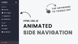 Create Animated Sidebar using HTML CSS JS | Navigation Bar