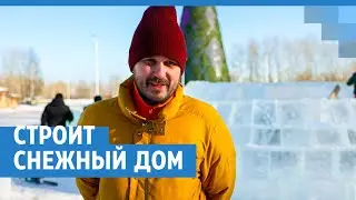 Строит снежный дом  | NGS24.ru