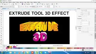 EXTRUDE TOOL USE 3D EFFECT CREATE IN CORELDRAW