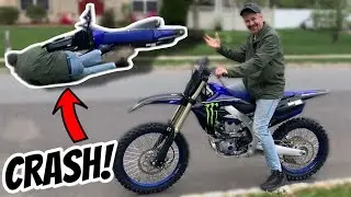 Dad Crashes My New Dirt Bike!! (YZ-250F)