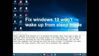 ways to fix windows 10 wont wake up from sleep mode