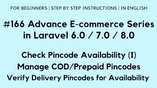 #166 Make E-commerce Website in Laravel 8 | Check Pincode Availability (I) | COD/Prepaid Pincodes