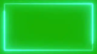 Blue Neon Border Green Screen Overlay Motion Graphics 4K 30fps Copyright Free