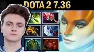 Naga Siren Gameplay Miracle with 1000 GPM and Butterfly - Dota 7.36