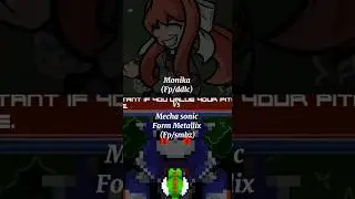 Monika Vs. Mecha Sonic [Metallix] by @Mechasonicversion3