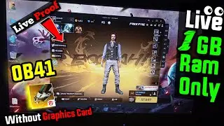 😍Live Proof!! 1GB Ram Free Fire OB41 Emulator is Here | NO VT | Fix OpenGL | Dual Core PC