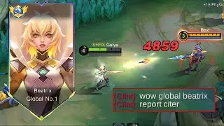 GLOBAL BEATRIX NEW ONE SHOT BUILD BEFORE SEASON END!! IMMORTAL RANK -MLBB