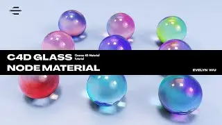 Colorful Glass Node Material Using Noise & Gradient w/o Octane | Cinema 4D Tutorial