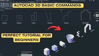 AutoCAD 3D Basic Commands For Beginners | How To Use AutoCAD 3D For Beginners