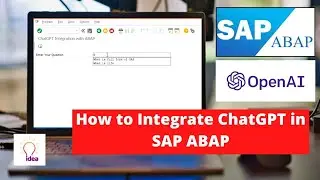 How To Integrate ChatGPT in SAP ABAP | SAP | ABAP