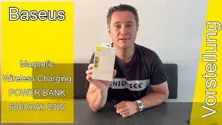 Baseus Magsafe Powerbank 6000mAh, 20W, Magnetische Externe Batterie für iPhone 14/13/12 Serie