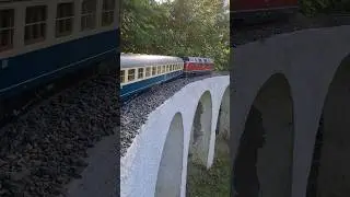 Intercity service over the viaduct #shorts #gardenrailway