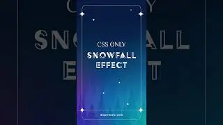 Pure CSS Snowfall Animation Effect | No JavaScript