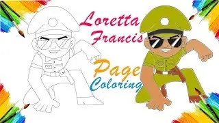 Coloring Page Little Singham Animation Cartoon For Children : Drawing And Coloring