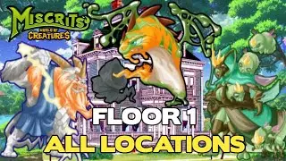 Miscrits Back! All Rare, Epic and Exotic Locations (Mansion Floor 1)