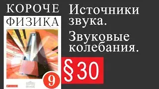 Физика 9 класс. §30 Источники звука. Звуковые колебания