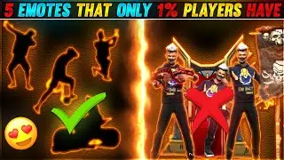 TOP 5 EMOTES THAT ONLY 1% PLAYERS HAVE 🔥😱 || MUST WATCH😱 || HOLI GARENA FREE FIRE