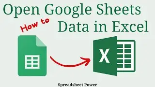 How to Open Google Sheets Data in Excel