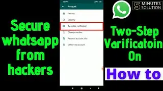 How to enable two step verification in whatsapp 2024