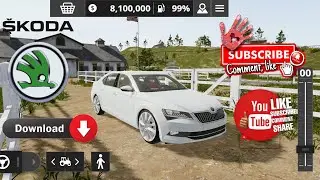 SKODA SUPERB CAR MOD ||Fs20mod || full wheel textures  || Tyre Download link 📥📥