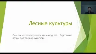 Лесные культуры лекция 1 Аджиев 3 курс Лесное дело