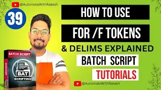 Batch Programming - Windows Batch Script Tokens Delims