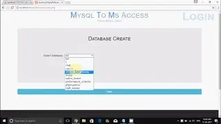 Mysql to Ms Access convert Database using php