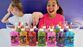 3 COLORS OF GLUE SLIME CHALLENGE!!