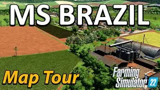 BRAZILIAN FARMING! ⚽🚜 INTERIOR OF MS, BRAZIL  MAP TOUR! 🗺️ GRAINMAN TRAVELS ✈️